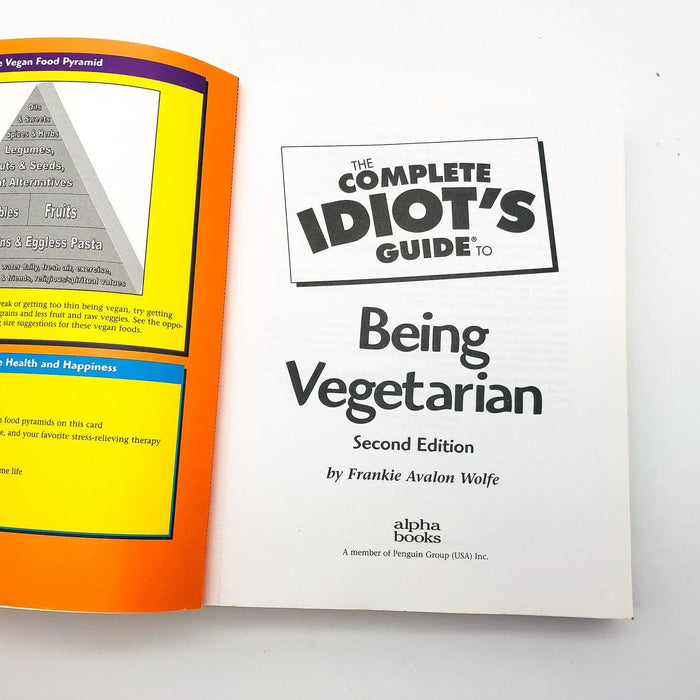 The Complete Idiot's Guide To Being Vegetarian SC Frankie Avalon Wolfe 2000 6