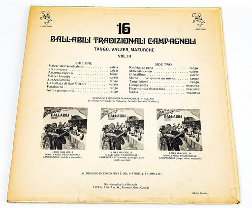 Ballabili Tradizionali Campagnoli Record LP LPIRS 1046 Ital Records 2
