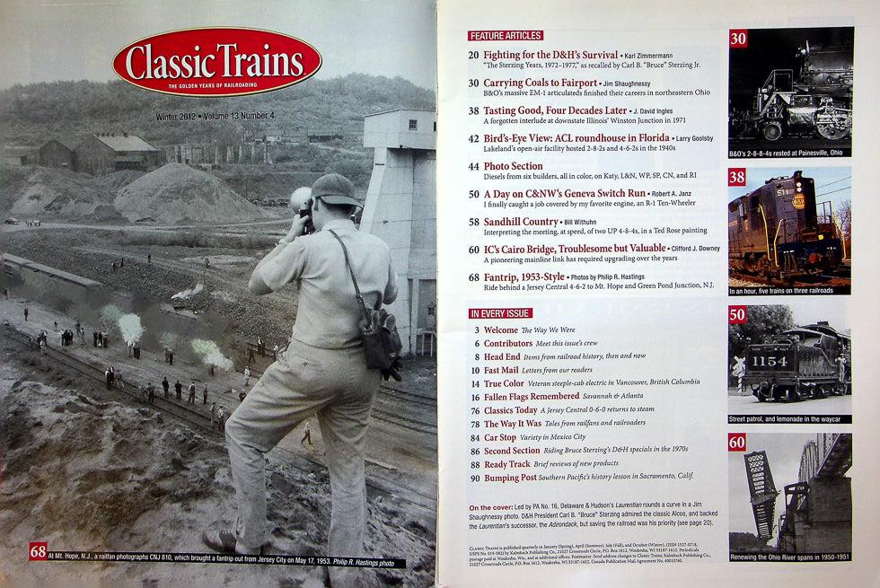 Classic Trains Magazine Winter 2012 Vol 13 No 4 Deleware & Hudson, Bright Hope