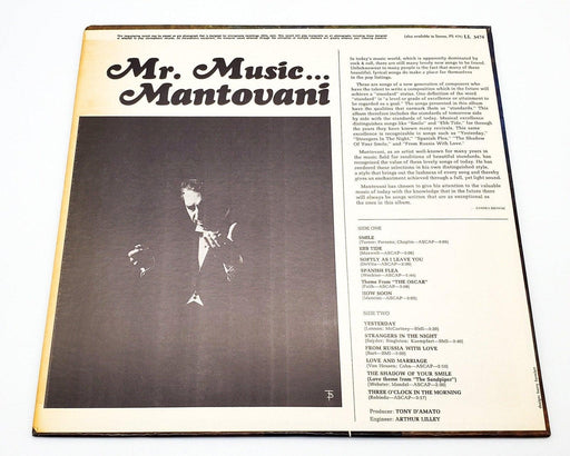 Mantovani And His Orchestra Mr. Music Mantovani 33 RPM LP Record London 1966 2