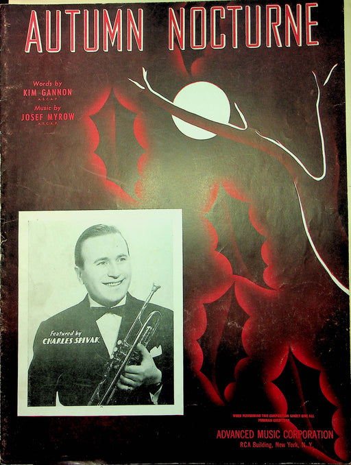 Charles Spivak Sheet Music Autumn Nocturne 1941 WW2 War Piano Love Song Myrow 1 1