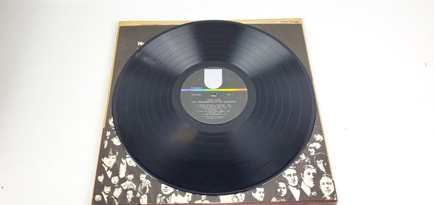 Les Troubadours Du Roi Baudouin Missa Luba Record 33 LP Philips 1963 Gatefold 5