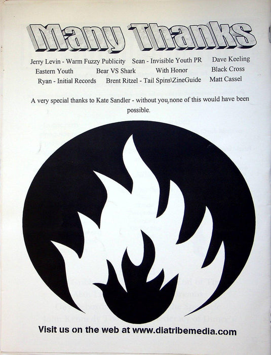 Diatribe Magazine 2003 Eastern Youth, With Honor, Black Cross 3