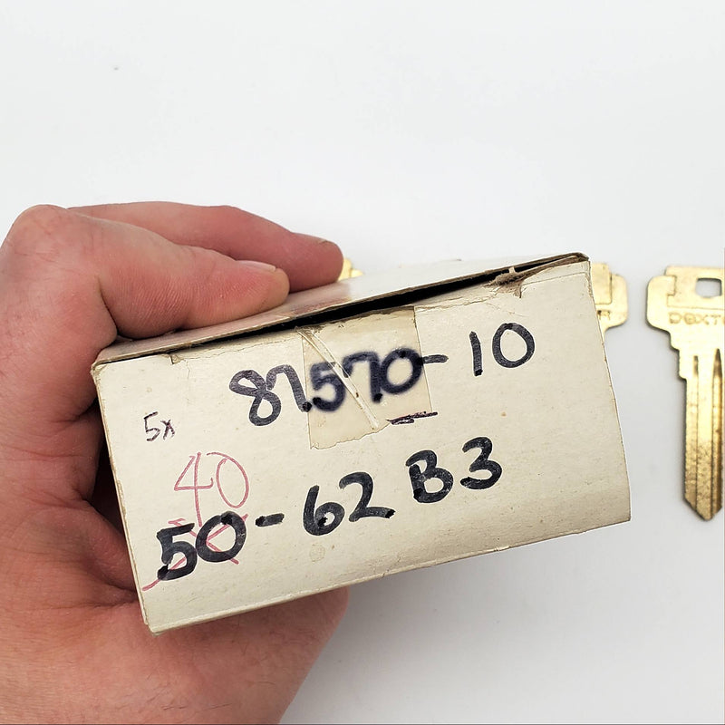 5x Dexter 62-B3 Key Blanks 6 Pin USA Made Vintage Tarnished NOS 4