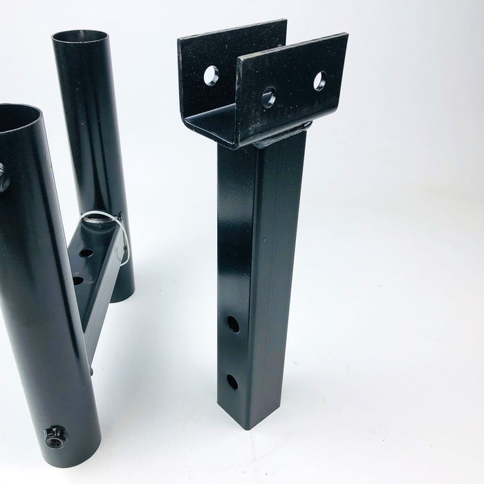 HiTow HT409-D Hitch Mount Dual Flagpole Holder 2" Receivers Black Powder Coat