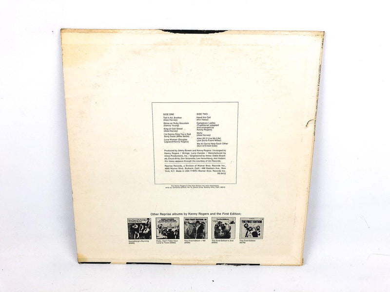 Kenny Rodgers First Edition Tell It All Brother Vinyl Record RS 6412 PROMO COPY 3