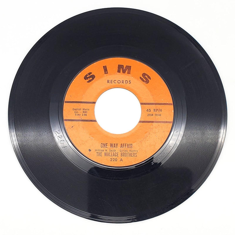 The Wallace Brothers One Way Affair 45 RPM Single Record Sims Records 1965 220 1