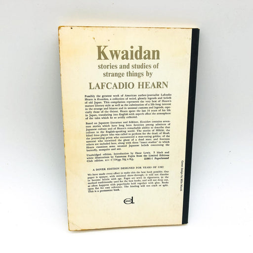 Kwaidan Stories And Studies Of Strange Things Lafcadio Hearn 1968 Unabridged 2