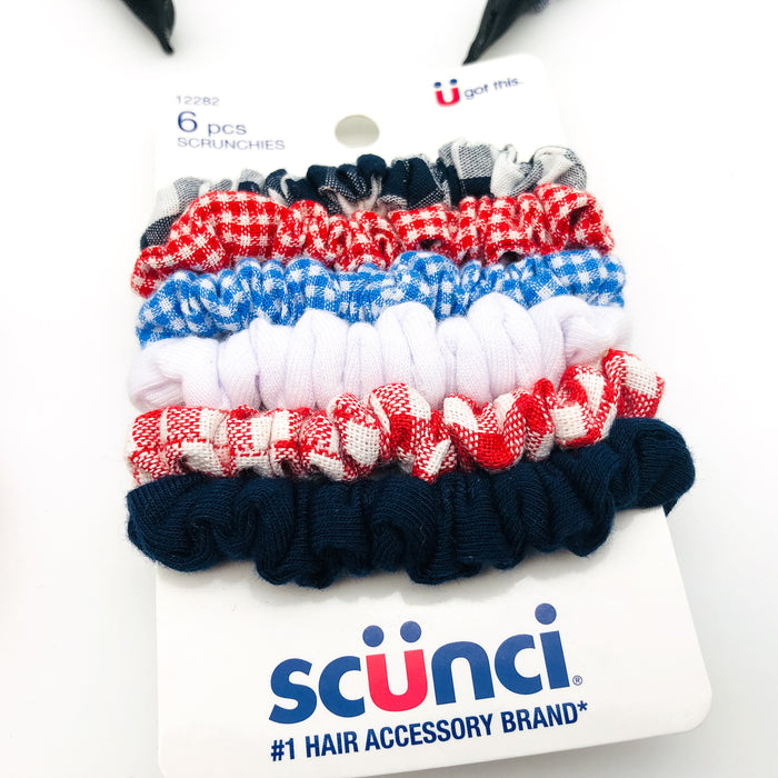 12-Piece Scunci Scrunchies Hair Ties Headbands Bow Clip Lot Blue Red Summer Wear