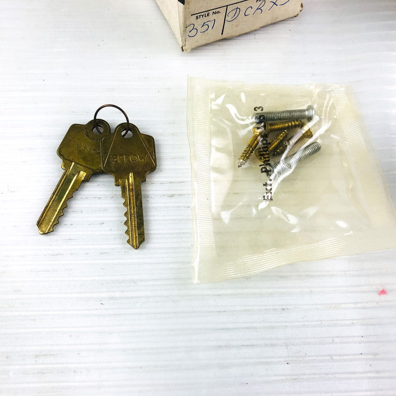 Arrow 351 Panic Proof Door Knob Lockset Keyed Cylinder DCRx3 Bright Brass Coated 12