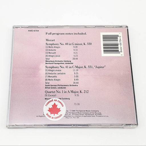 Mozart Amadeus Masterpieces Album CD Maestro Music 1989 2