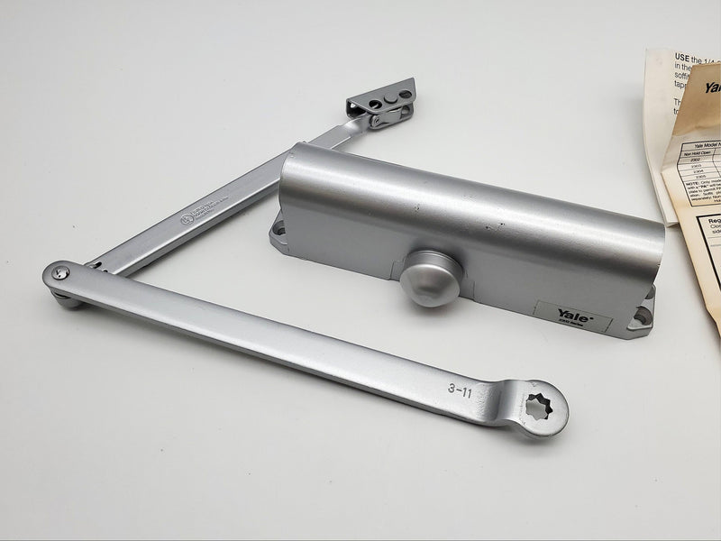 Yale Door Closer V2302 No Hold Regular Arm Top Jamb 9-1/16 Aluminum Finish