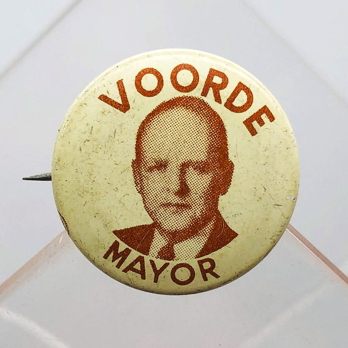 Voorde for Mayor Button Pin .75" South Bend Indiana Political Campaign Edward 12