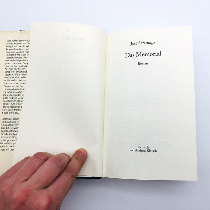 Das Memorial Hardcover Jose Saramago 1986 German Austria Royalty Lineage 7