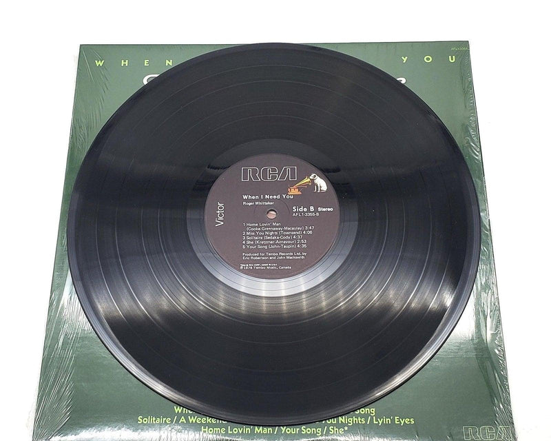 Roger Whittaker When I Need You 33 RPM LP Record RCA Victor 1979 AFL1-3355 6