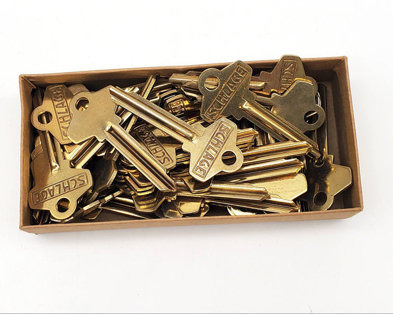 50x Schlage 35-182 Key Blanks Wafer Gold Tone NOS 3