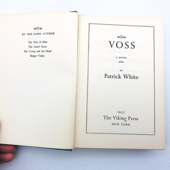 Voss HC Patrick White 1957 Australia Exploration Women Scientist Book Club 7