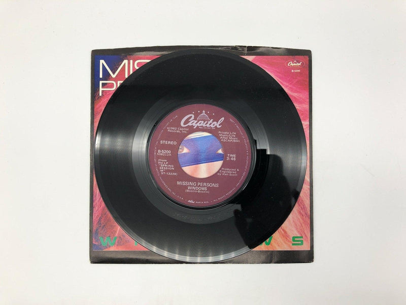 Missing Persons Windows Record 45 RPM Single B-5200 Capitol Records 1982 3