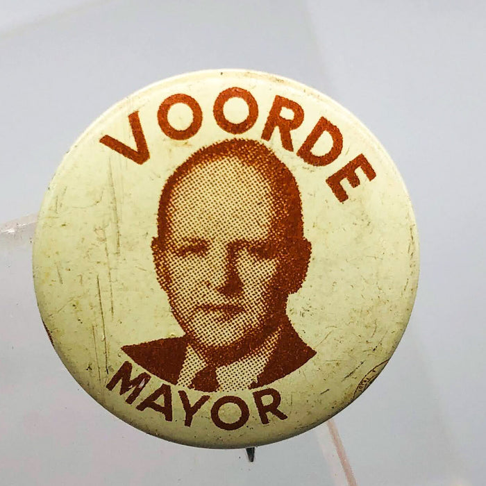 Voorde for Mayor Button Pin .75" South Bend Indiana Political Campaign Edward 11