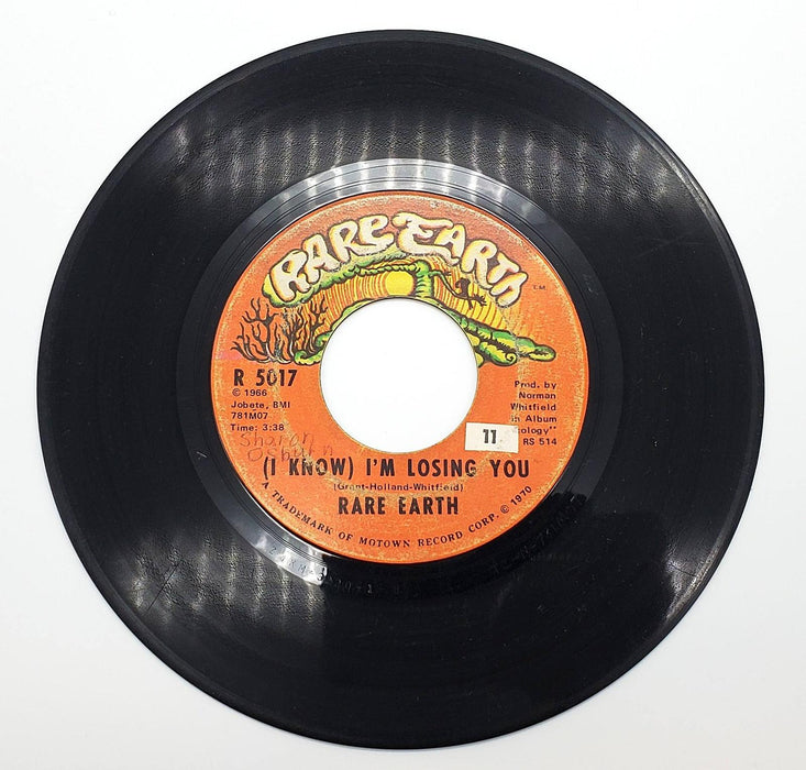 Rare Earth I'm Losing You 45 RPM Single Record Rare Earth 1970 R 5017 1