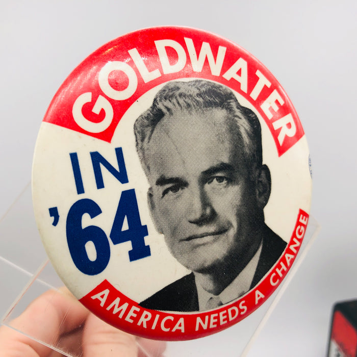 Barry Goldwater Button 3" Presidential Candidate 1964 America Needs A Change