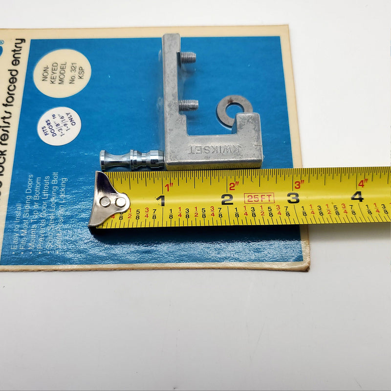 2x Kwikset Sliding Door Locks Non-Keyed No 321 KSP Patio Doors 1-3/8" to 1-9/16"