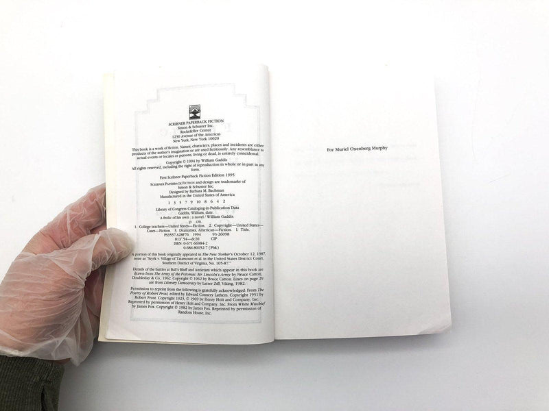 A Frolic of His Own William Gaddis 1995 Scribner Paperback First Edition 7