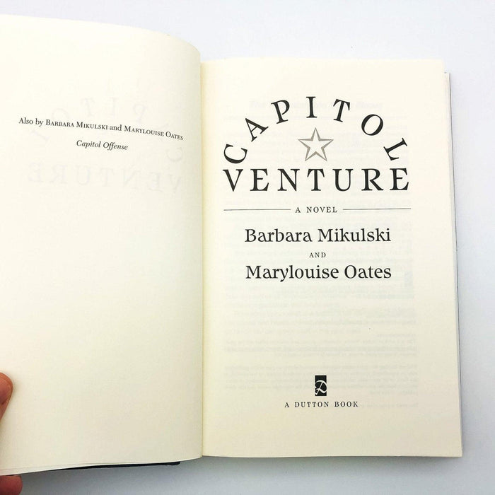 Capitol Venture Hardcover Barbara Mikulski 1997 Political Crime Mystery Thriller 7