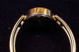 Carriage Round Gold Tone Double Bar Link Band Clasp Wrist Watch R2L 4