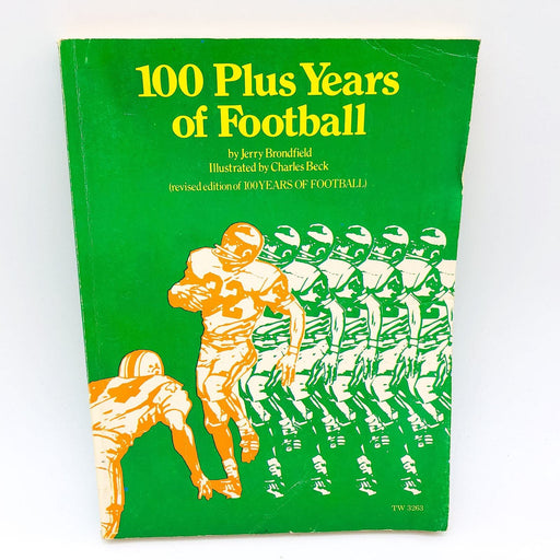 100 Plus Years Of Football Paperback Jerry Brondfield 1975 Revised Edition 1