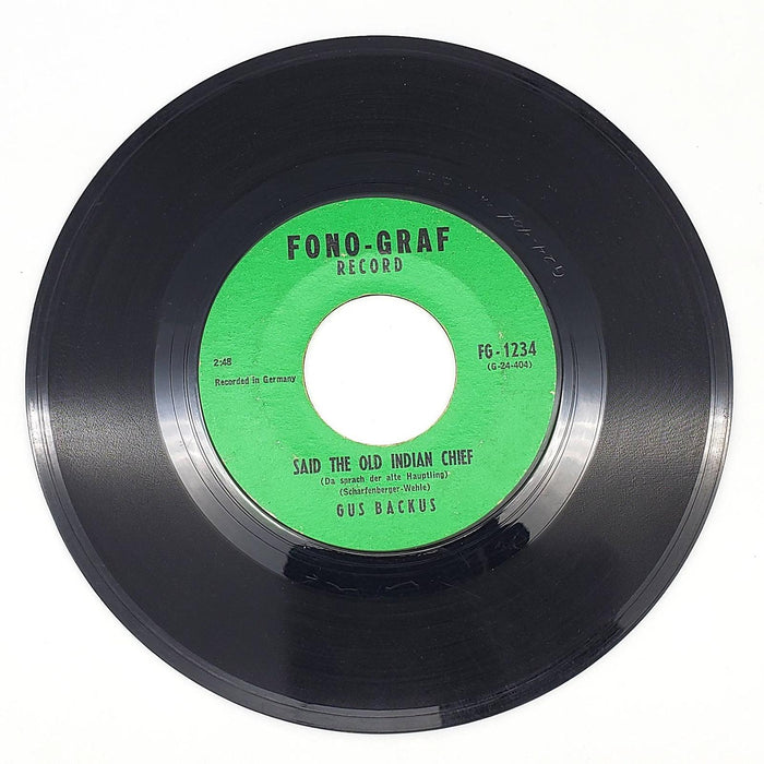 Gus Backus Wooden Heart 45 RPM Single Record Fono-Graf Records FG-1234 1