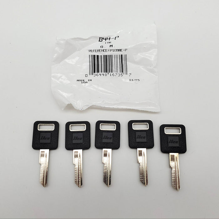 5x Ilco B44-P Key Blanks E Keyway GM Pontiac, Buick & More Nickel Silver