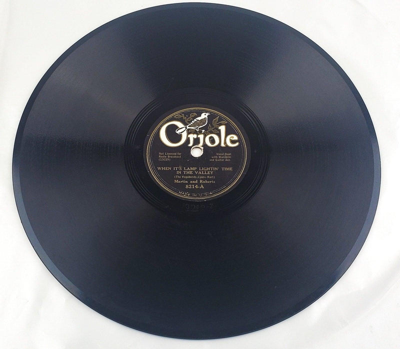Martin And Roberts When It's Lamp Lighting Time In the Valley 78 Single Record 2