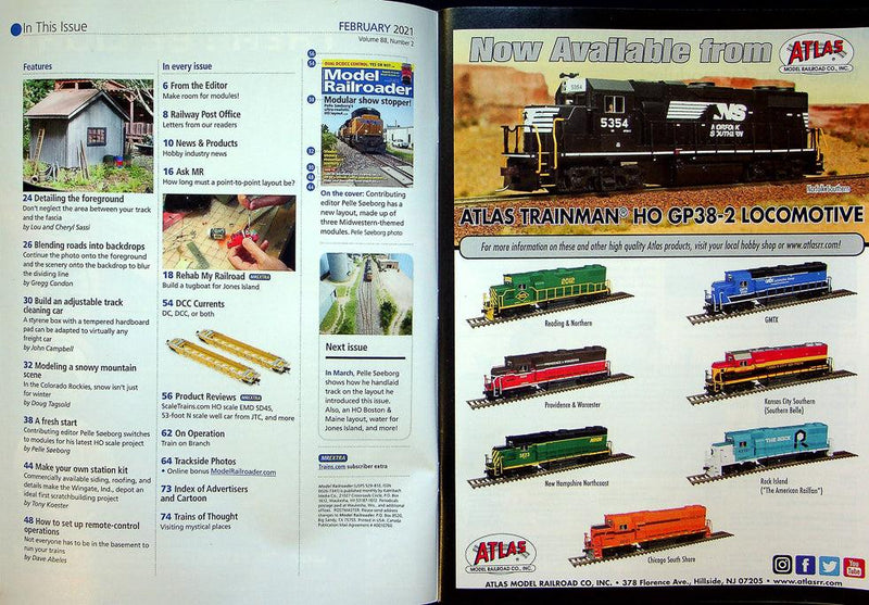 Model Railroader Magazine February 2021 Vol 88 No 2 Modular Show Stopper