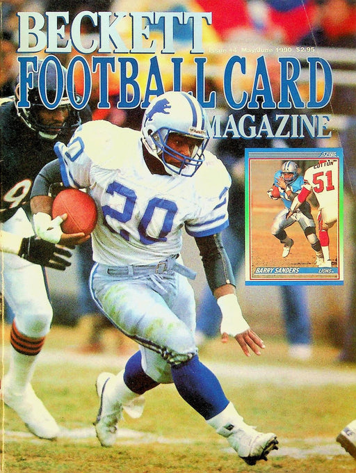 Beckett Football Magazine May 1990 # 4 Barry Sanders Lions Christan Okoye Chiefs 1