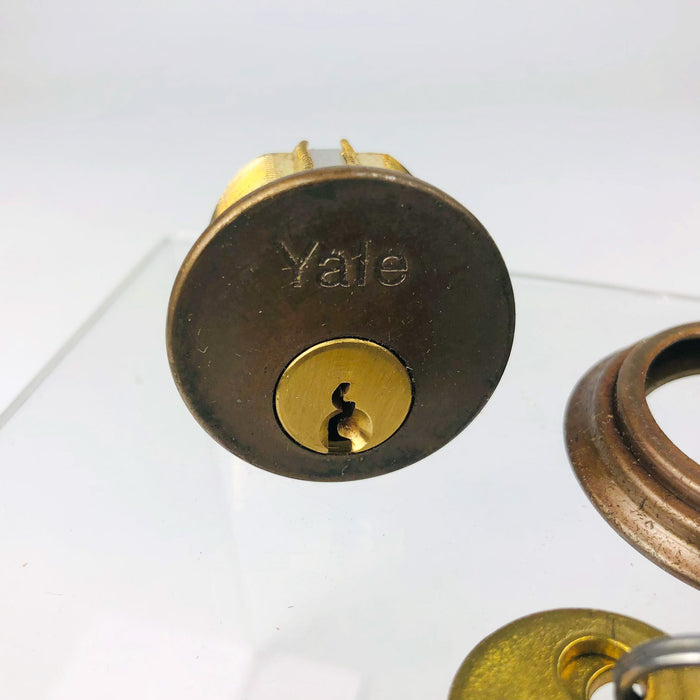 Yale Mortise Cylinder 1152 1" US10B Oil Rubbed Bronze Collar New Old Stock NOS