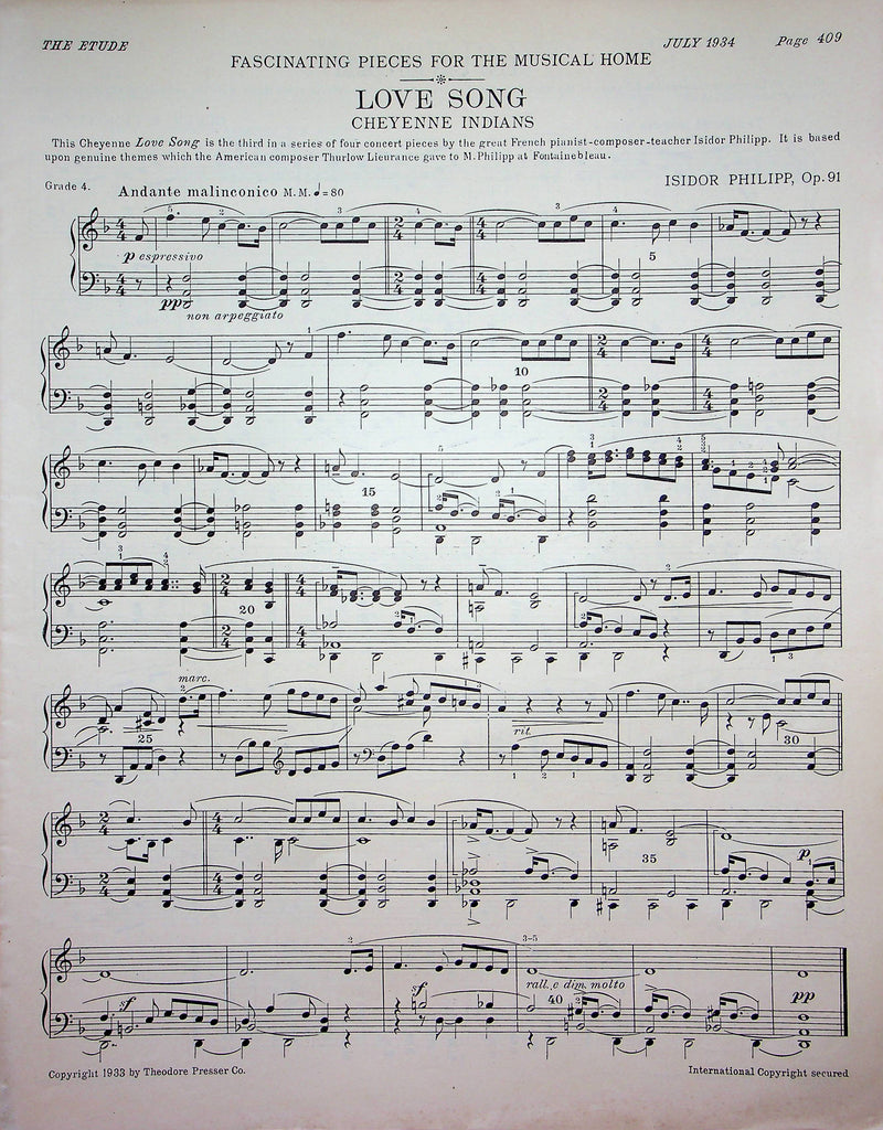 Then They That Feared The Lord Sheet Music Piano Vocal Song Hosmer 1934 Etude 1