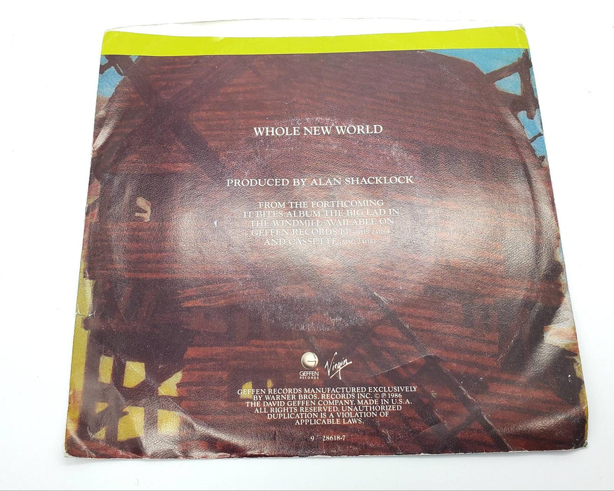 It Bites Whole New World 45 RPM Single Record Geffen 1986 7-28618-DJ PROMO 2