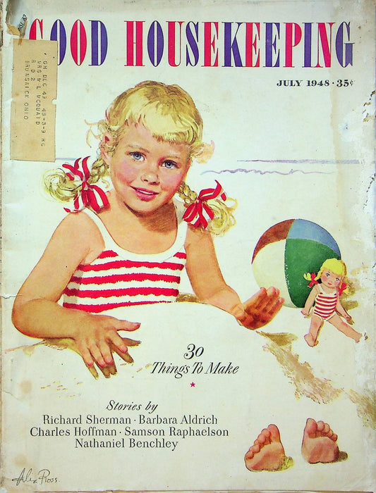 Good Housekeeping Magazine July 1948 U Shaped Floor Plan House Okra Recipe Cook 1