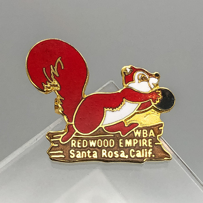 Womens Bowling Association Lapel Pin WBA Redwood Empire Santa Cruz CA Squirl