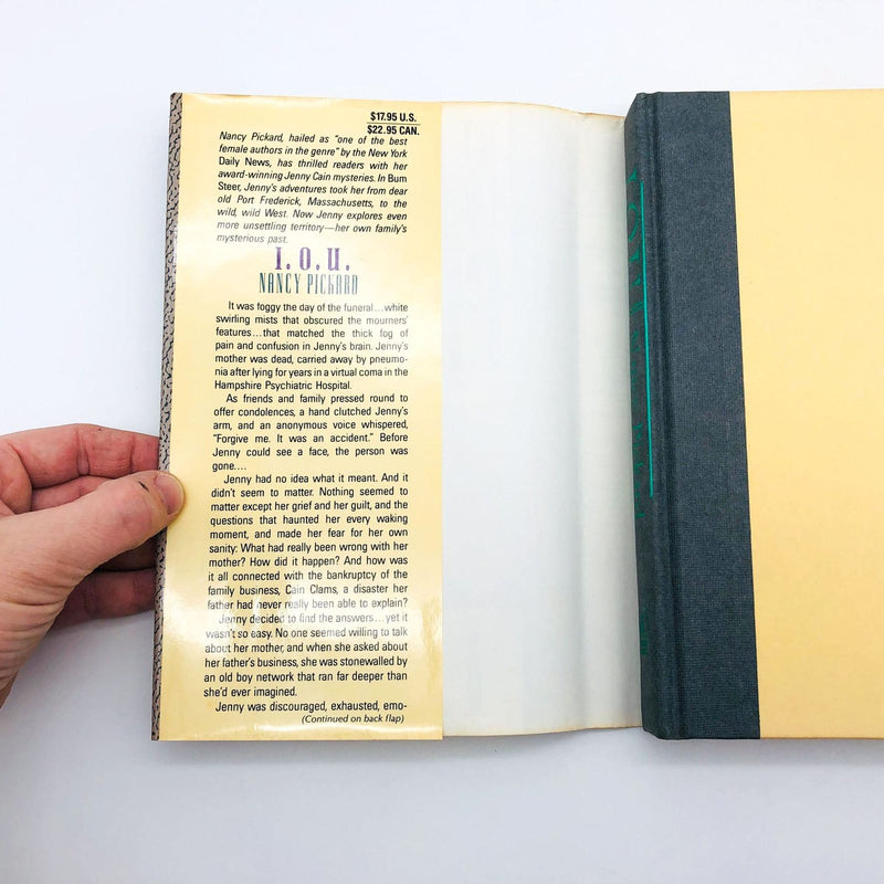 Nancy Pickard Book I. O. U. Hardcover 1991 1st Edition Jenny Cain Mystery No 7 6