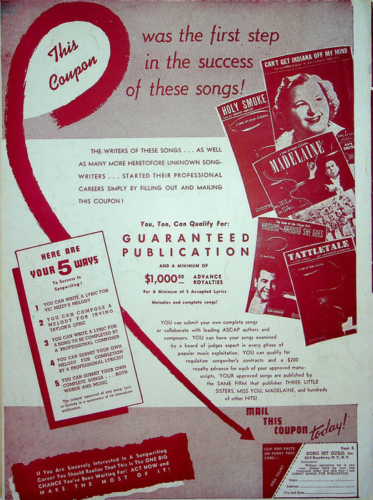 My Devotion Sheet Music Roc Hillman Johnny Napton 1942 Piano Vocal Song 4