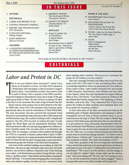 The Nation 2000 Vol 270 No. 17 Pacifica Radio Station, Cut Worker Taxes