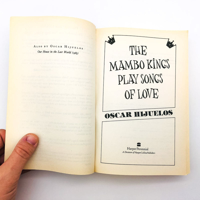 The Mambo Kings Play Songs Of Love Hardcover Oscar Hijuelos 1992 Cuban Musicians 6