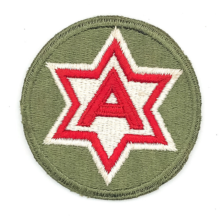 US 6th Army Patch Sixth Red A Star Shoulder Sleeve Insignia Sew On Vintage 4