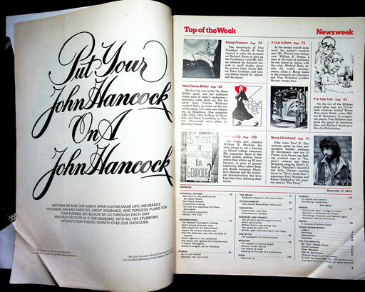 Newsweek Magazine December 17 1973 Bette Midler Cover Al Pacino Trucker Strike 2