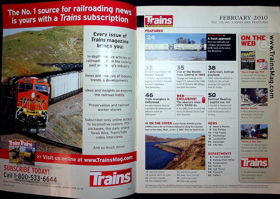 Trains Railroading Magazine February 2010 Vol 70 No 2 Taking On Trucks