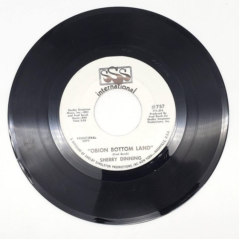 Sherry Dinning Obion Bottom Land 45 RPM Single Record 1968 PROMO 757 1