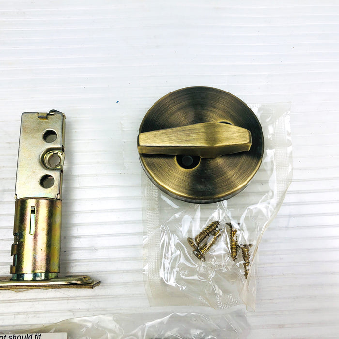 Schlage Turn Bolt No Cylinder Unit B180N-609 Antique Brass 12-192 Latch New NOS