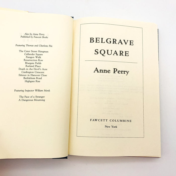 Belgrave Square Hardcover Anne Perry 1992 England Victorian Age 1st Edition 2 7